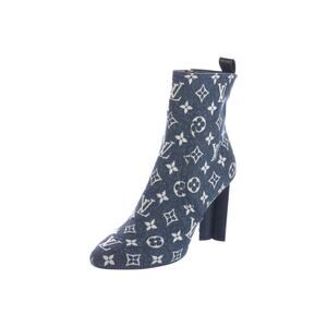Louis Vuitton Blue LV Monogram Denim Boots 41 sz